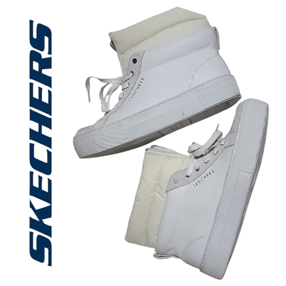 Skechers Alba Winter Street Hype Womens White/Rose Gold Hi Top Trainers size 9